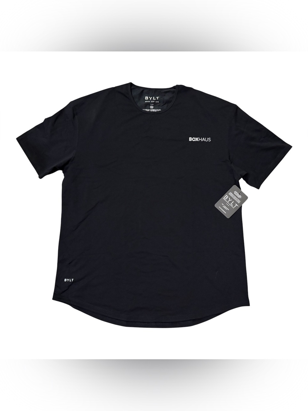 BYLT Premium Basics Lux Drop Cut Stretch Short Sleeve Black T-Shirt Men's XXL